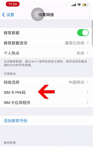 四更镇苹果14维修网分享如何给iPhone14的SIM卡设置密码 