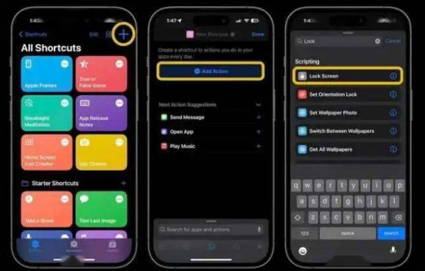 四更镇苹果14锁屏维修店分享iPhone14升级iOS16.4后如何创建锁屏快捷方式 
