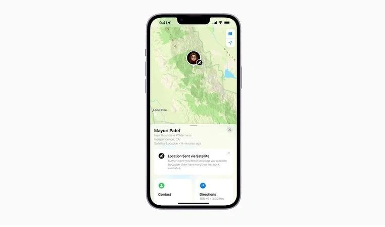四更镇苹果14维修分享iPhone14系列中 FindMy功能通过卫星分享位置方法教程 