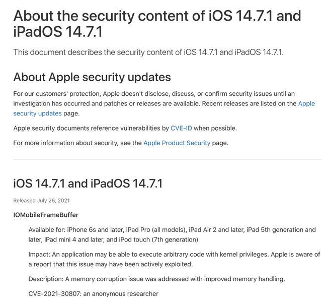 四更镇苹果手机维修分享iOS 14.7.1 正式版更新内容及升级方法 